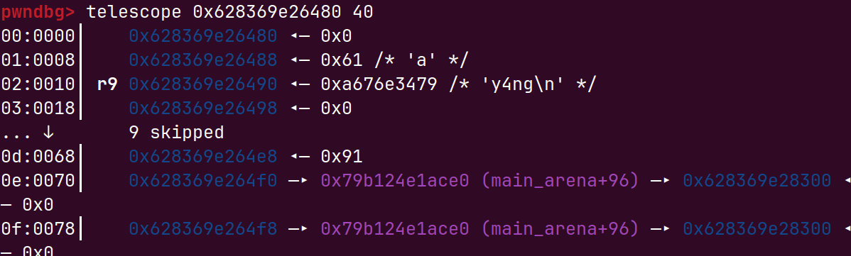 heap layout
